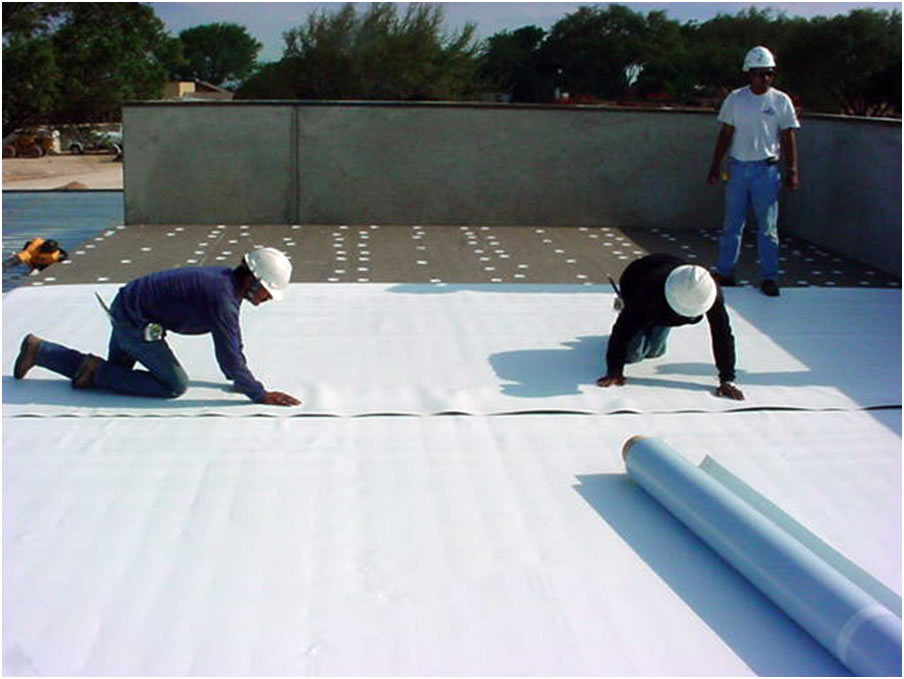 Roofing installation services for businesses performed by professionals.